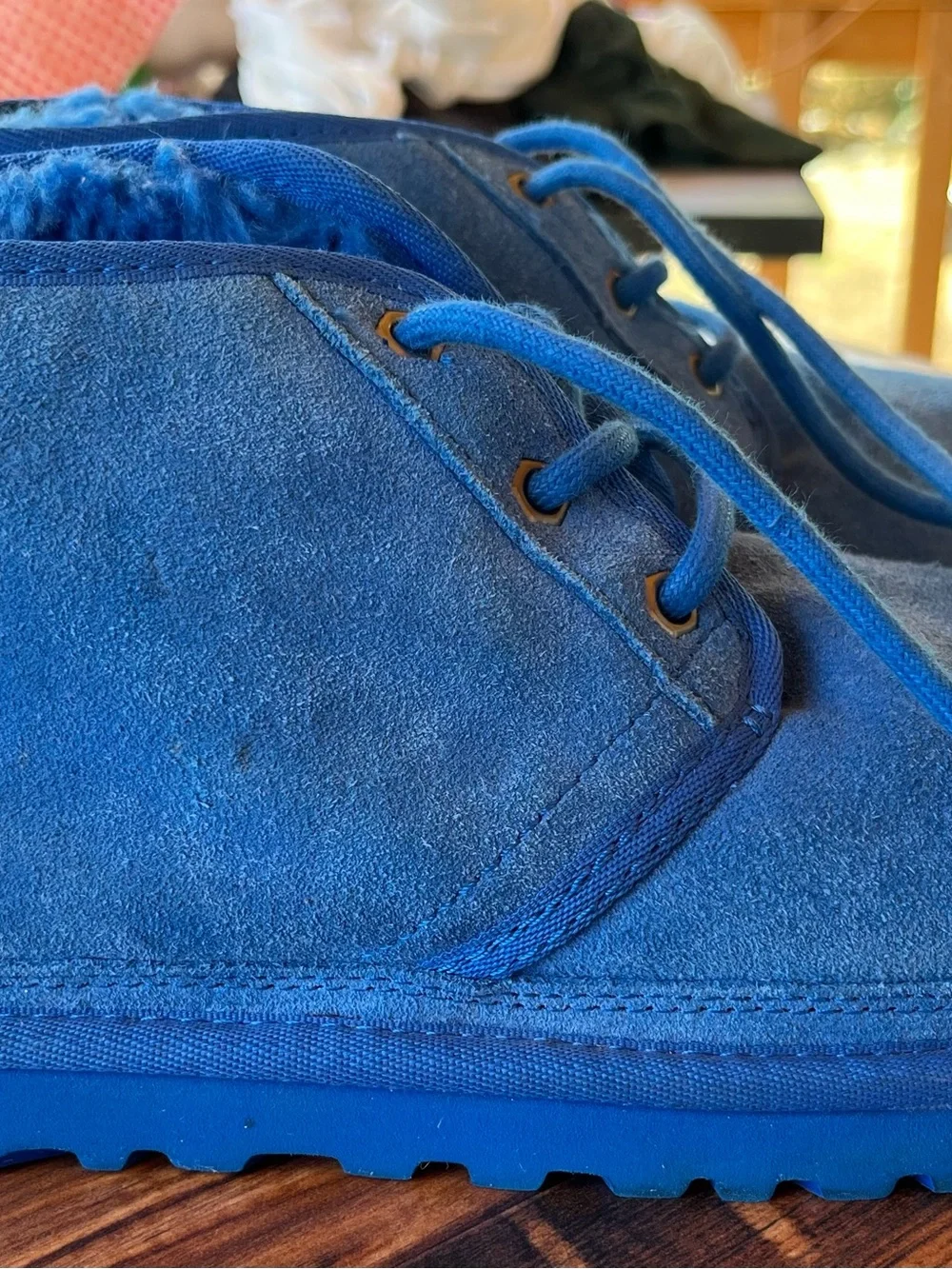 UGG Blue Suede Lace-Up Shoes